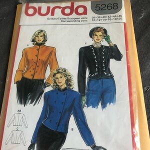 Vintage Burda 5268 pattern for three jackets to sew - multi size pattern